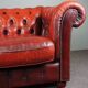 Chesterfield sofa 3 places in cowhide leather