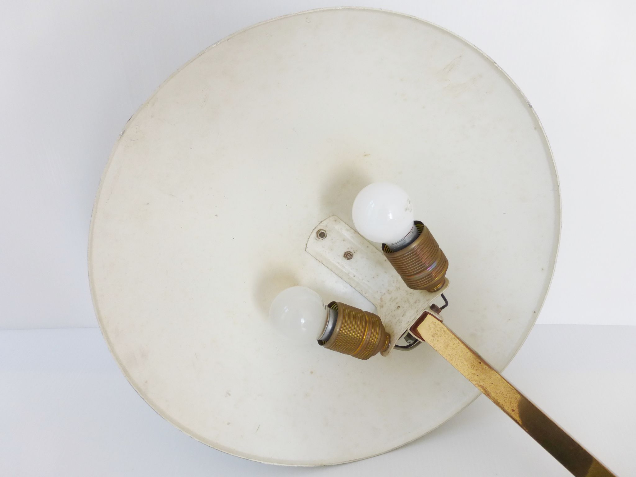 Important khaki saucer 1950 vintage 50's rockabilly desk lamp desk lamp