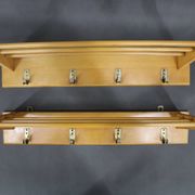 1960s Pair of Mid-century Wooden Wall Hangers, Czechoslovakia