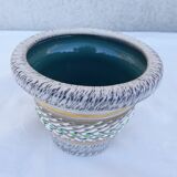 Signed sandstone pot cover