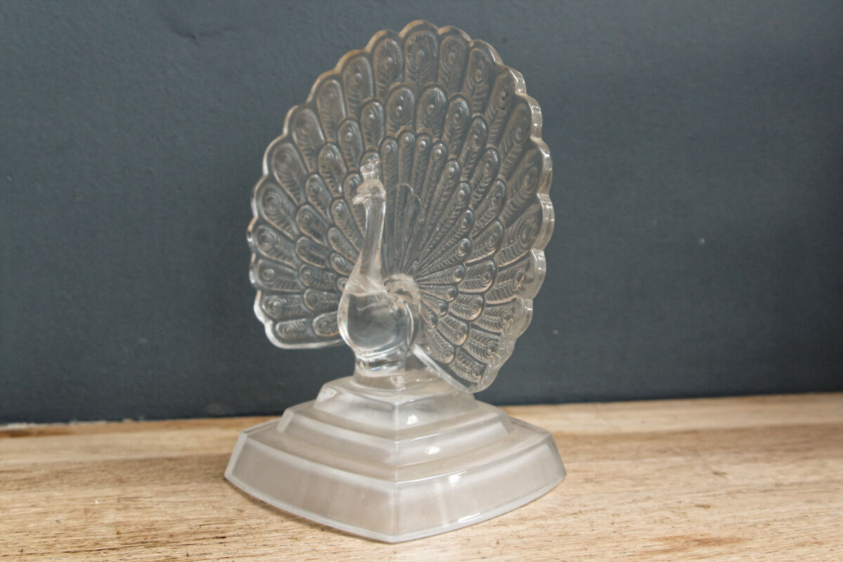 Peacock paperweight, Arques crystal