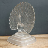 Peacock paperweight, Arques crystal