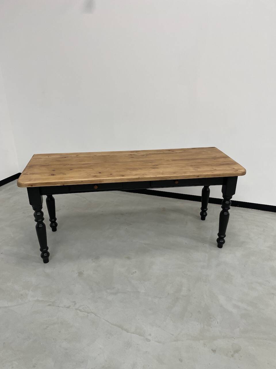 Farm table desk turned legs