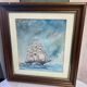 Framed old marine watercolor