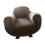 Pair of club armchairs made of flemish fabric