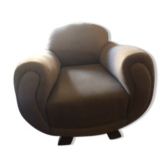 Pair of club armchairs made of flemish fabric