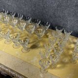Daum France: part of a cut crystal stemware service