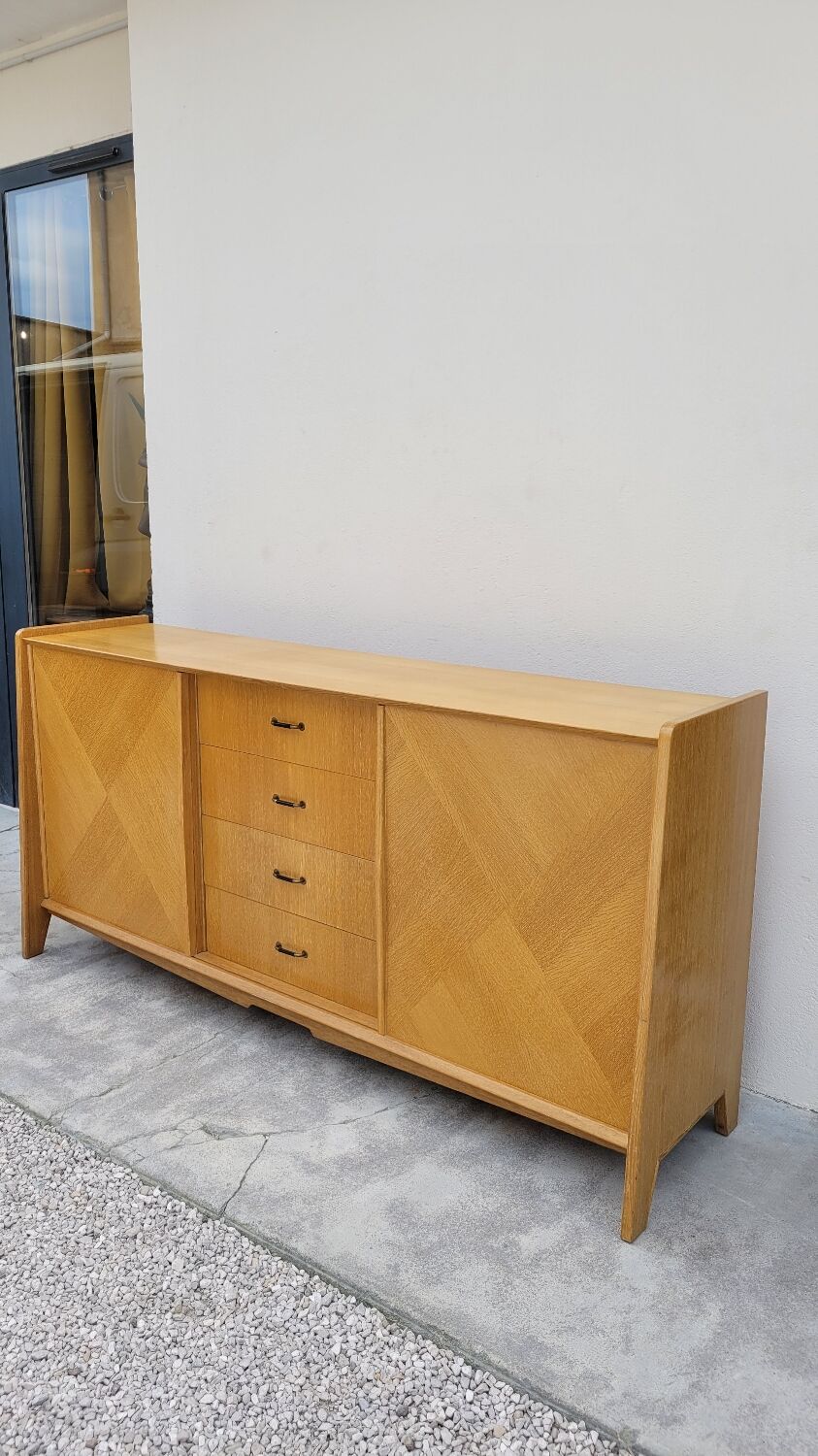 Vintage sideboard enfilade 1950 feet oak compass