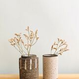 Duo of ceramic vases