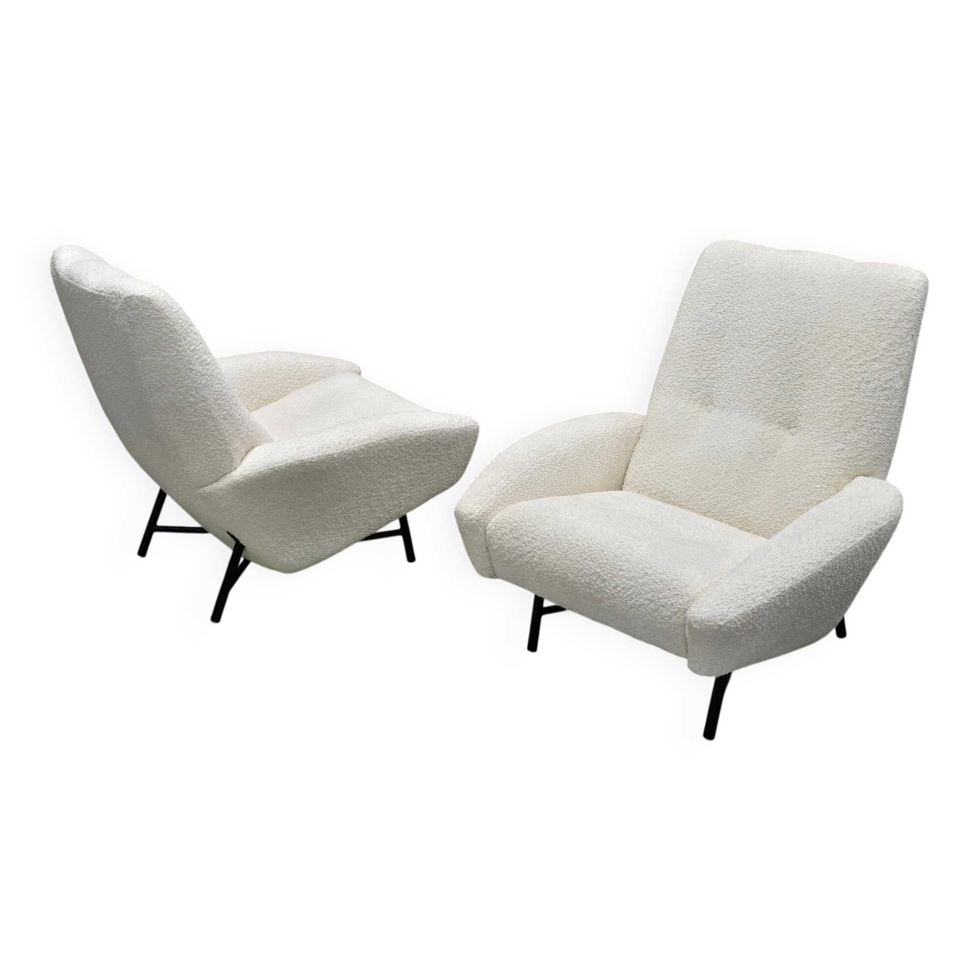 Claude DELOR 1950 vintage design armchairs