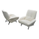 Claude DELOR 1950 vintage design armchairs