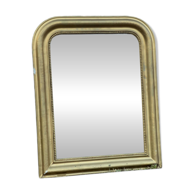 Petit Miroir Louis-Philippe doré glace au mercure 48x60cm