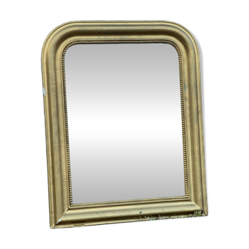 Petit Miroir Louis-Philippe doré glace au mercure 48x60cm