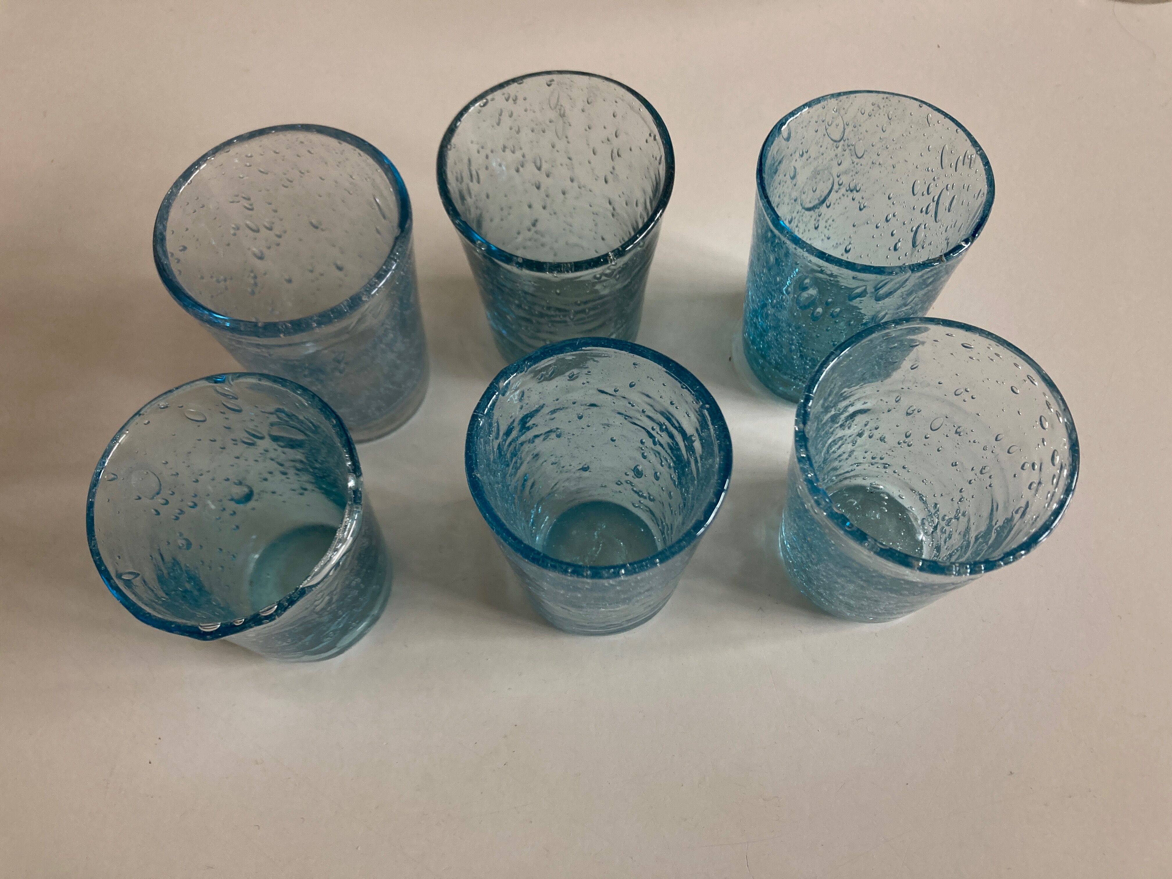 Set of 6 glasses cup of biot 1960