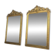 Ensemble de 2 miroirs dorés antiques français du 19ème siècle