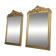 Ensemble de 2 miroirs dorés antiques français du 19ème siècle