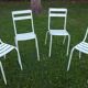 4 metal chairs, 50s