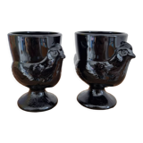 Vintage black shell duo