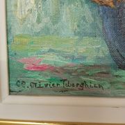 Huile sur toile bouquet de fleurs signé