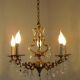 French bronze and crystal chandelier