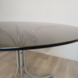 Glass and chrome round table