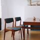 4 chaises vertes danoises estampillées