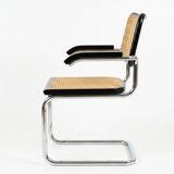 Cesca B64 black armchair Bauhaus Marcel Breuer, Italy