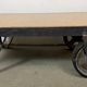 Table basse industrielle noire sur roulettes, années 1960