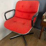 Pollock armchair red fabrics Knoll edition