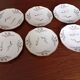 6 Limosa hard porcelain dessert plates (Limoges)