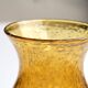 Organic amber bubble glass candle holder, 70s