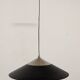 XXL black marmorite saucer suspension, Italy circa 1970.