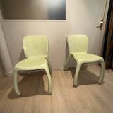 Pair of 50's 70's designer fiberglass chairs