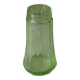 Glass shaker with faceted glass, uranium colour