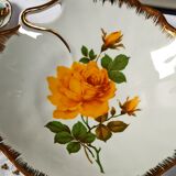 Plat porcelaine de Chauvigny décorée à l'or