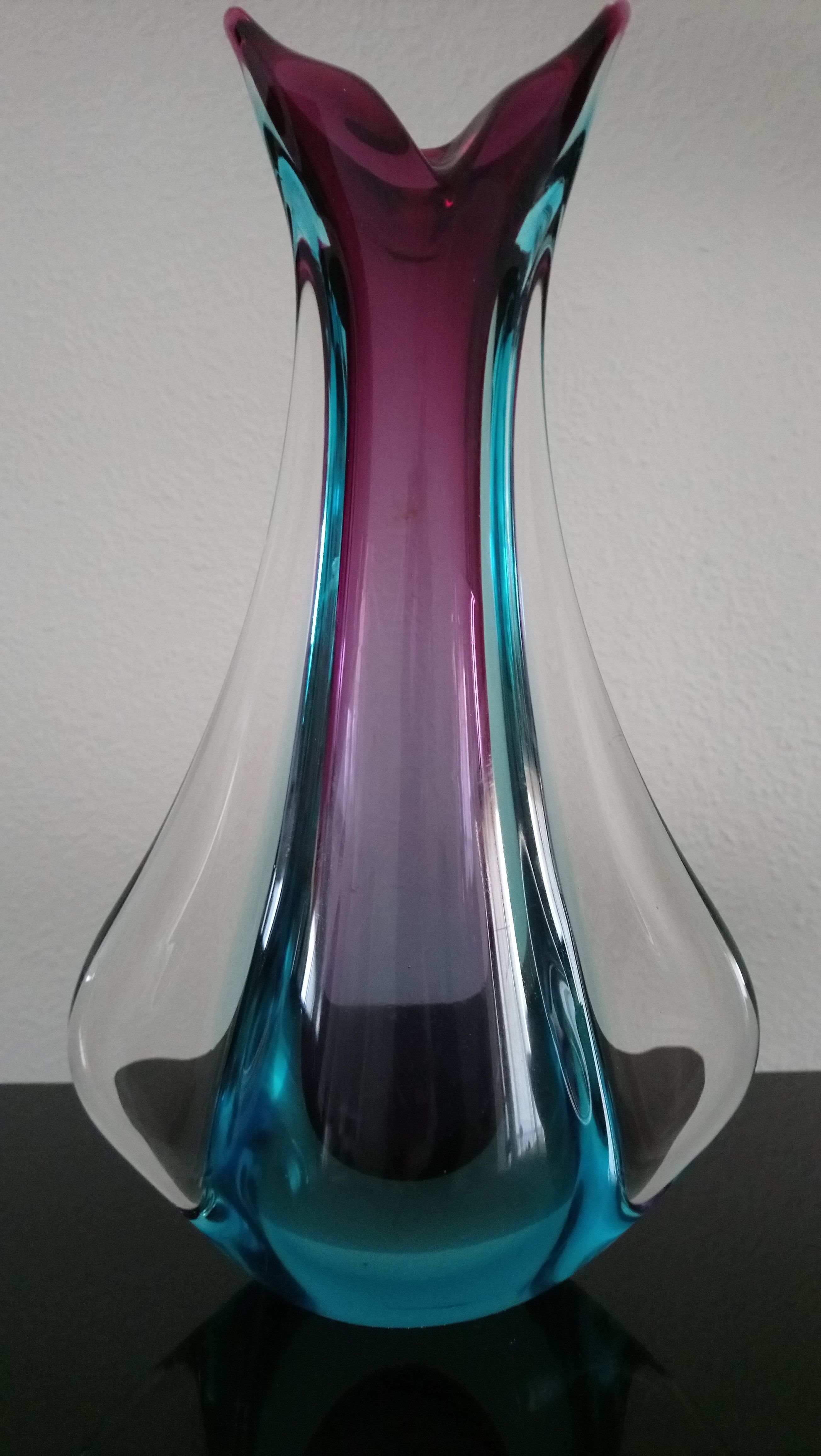 1960s Murano glass vase