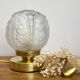 Lampe à poser globe vintage en verre art déco