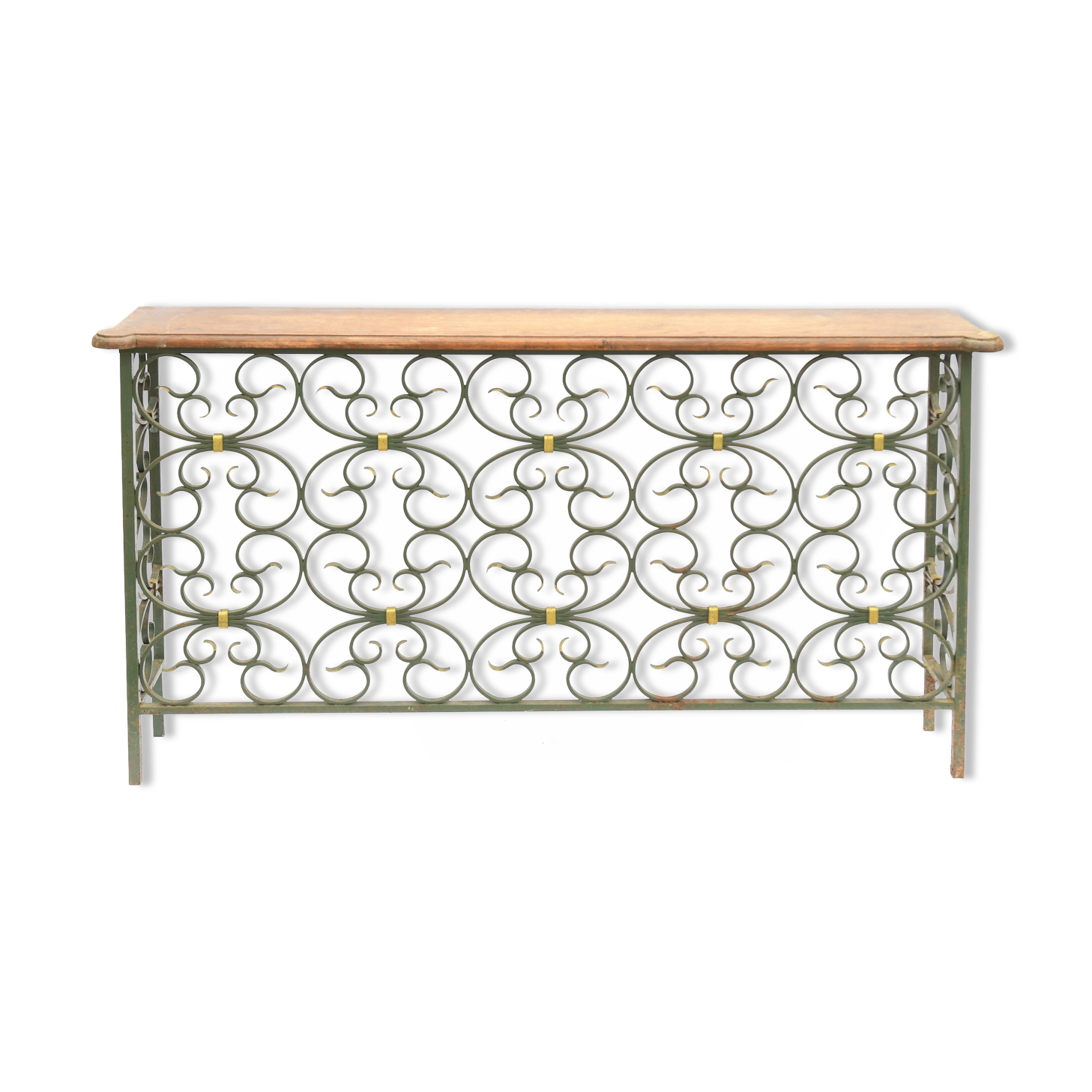 The wrought iron radiator cover