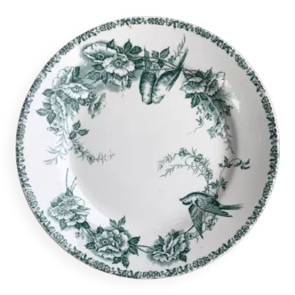 Flat plate ø 22cm - terre de fer de saint-amand - collection mésanges.