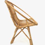 Rohe rattan vintage high chair by Rohe Noordwolde