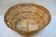 Two-tone woven bread or fruit basket