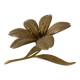 Fleur en laiton, cendrier pétales années 60-70