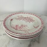 Set of 5 flat plates Terre de Fer Onnaing Moisson