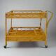 1960s Exquisite Italian Bamboo & Rattan Bar Cart by Franco Albini - Mid Cen