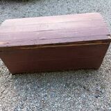 Solid wood trunk box patinated storage box