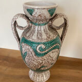 Fratelli Fanciullacci turquoise green horse ceramic vase
