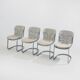 Ensemble de 4 chaises "077" par Studio Cidue pour Cidue, années 1970.