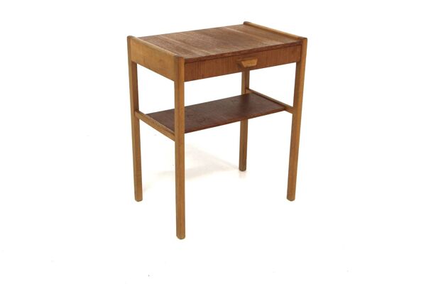 Table de chevet scandinave en teck, Suède, 1960