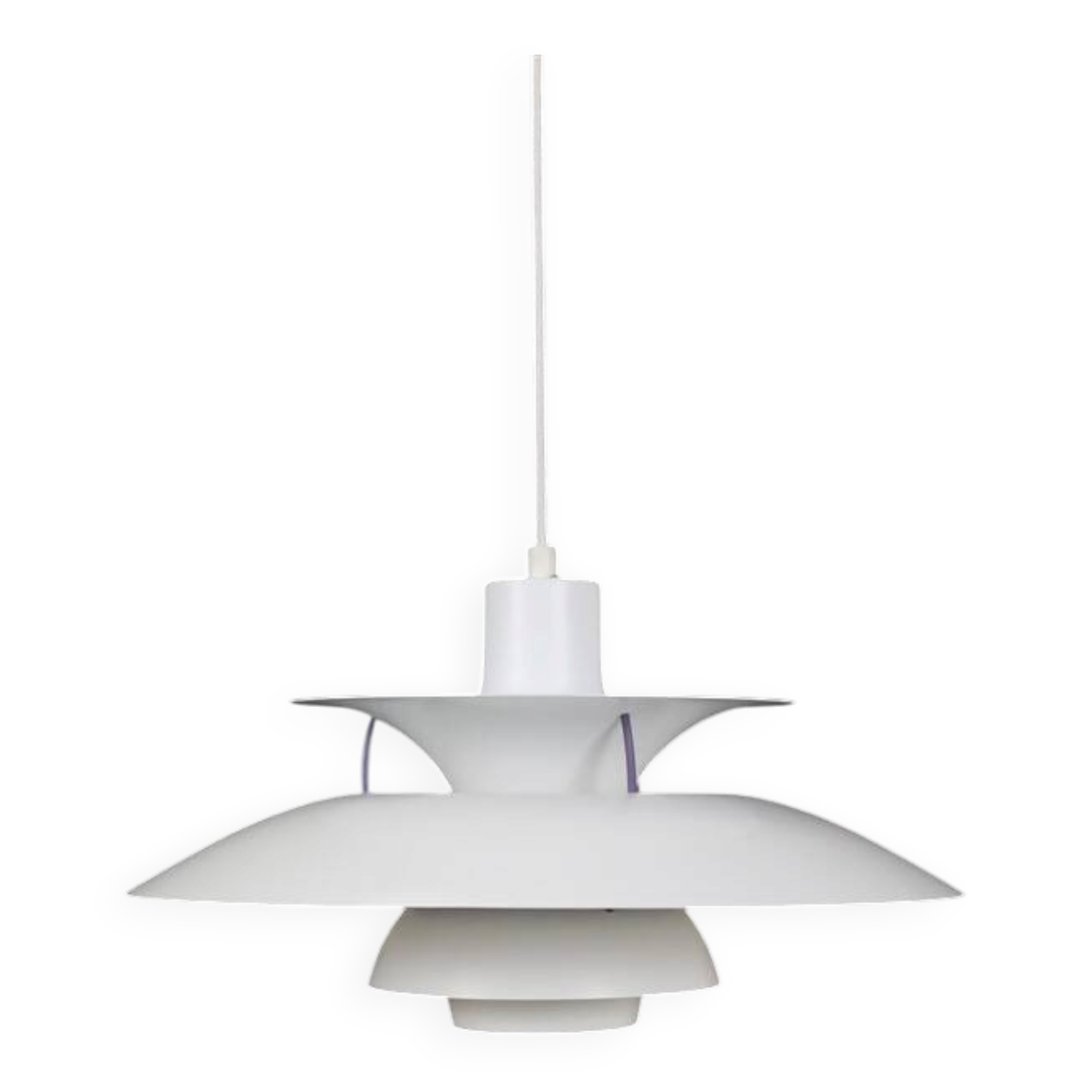 Louis Poulsen / Poul Henningsen “PH 5” pendant lamp with glass diffuser / Mid-century Danish modern design / PH5