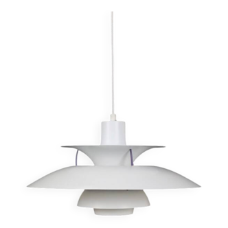 Louis Poulsen / Poul Henningsen “PH 5” pendant lamp with glass diffuser / Mid-century Danish modern design / PH5